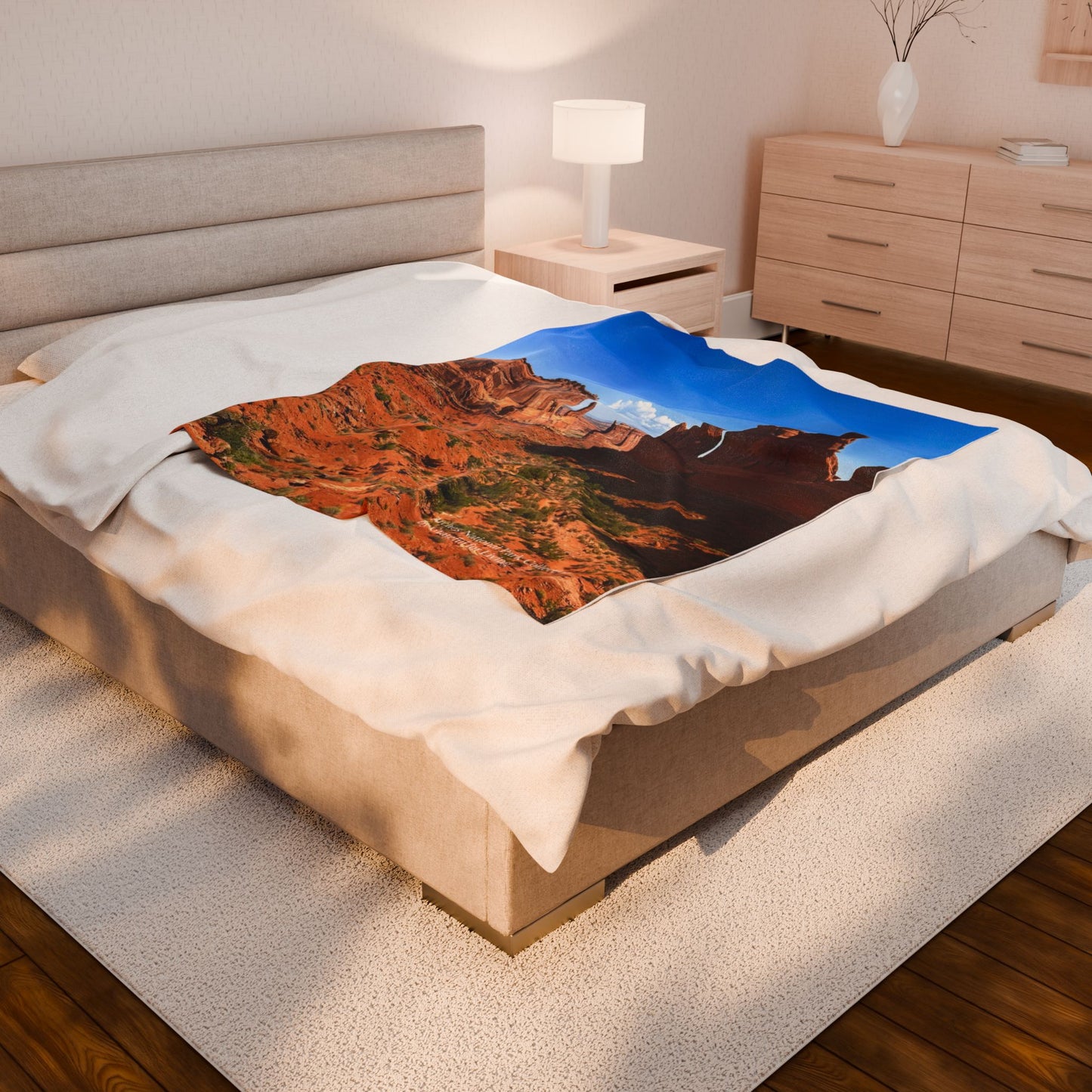 Arches National Park Velveteen Plush Blanket - Cozy Soft Throw, Scenic Home Decor, Gift for Nature Lovers, Camping & Outdoor Essentials