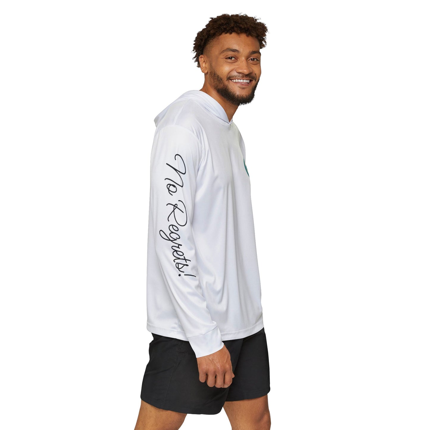 No Regrets Unisex Athletic Warmup Hoodie, Sports Hoodie, Cooldown Gear, Activewear Hoodie, Outdoor Training Top, Stylish Sportswear